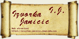Izvorka Janičić vizit kartica